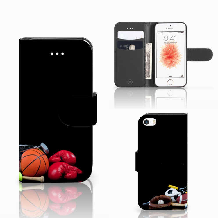 Apple iPhone 5 | 5s | SE Wallet Case met Pasjes Sports