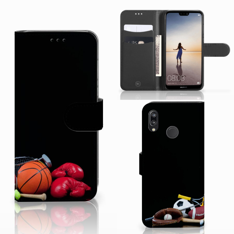 Huawei P20 Lite Wallet Case met Pasjes Sports