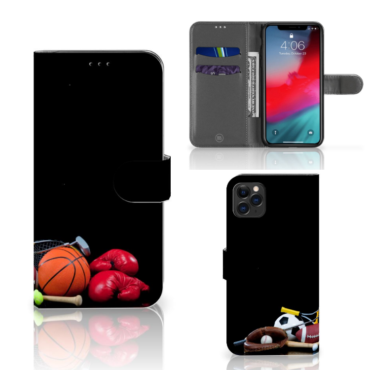 Apple iPhone 11 Pro Max Wallet Case met Pasjes Sports