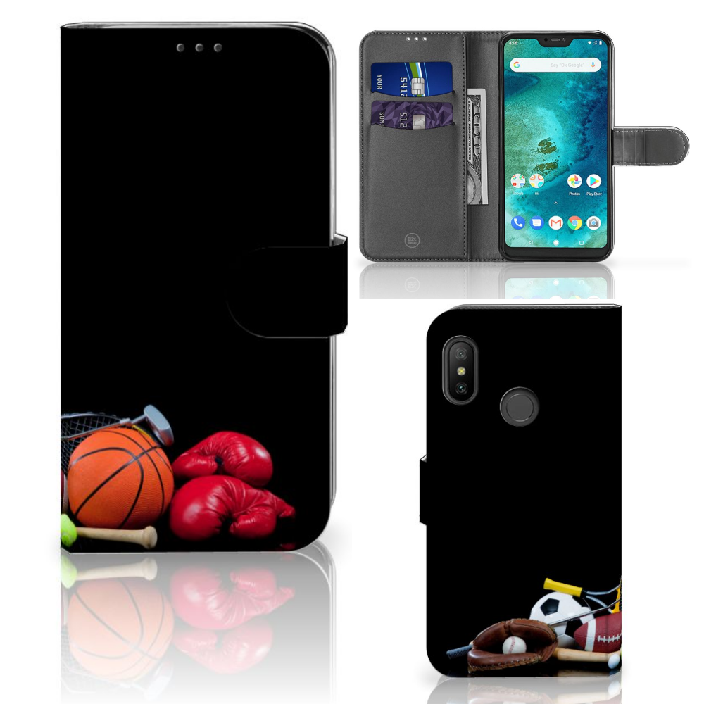 Xiaomi Mi A2 Lite Wallet Case met Pasjes Sports