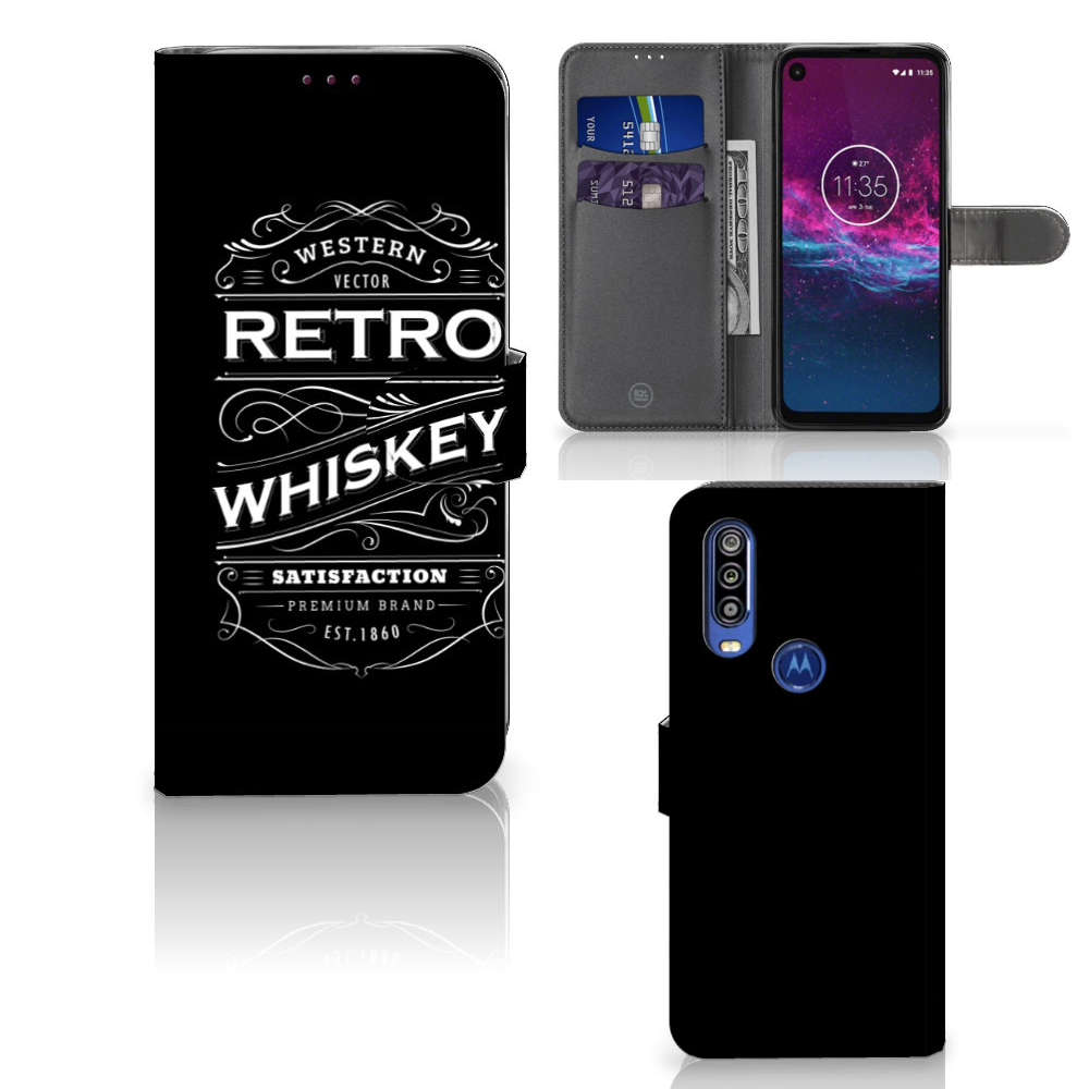 Motorola One Action Book Cover Whiskey