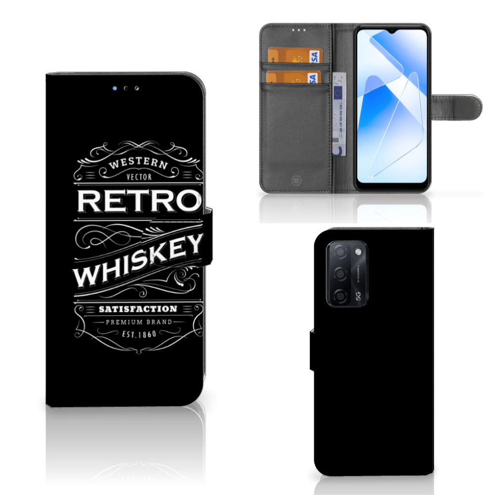 OPPO A16/A16s/A54s Book Cover Whiskey
