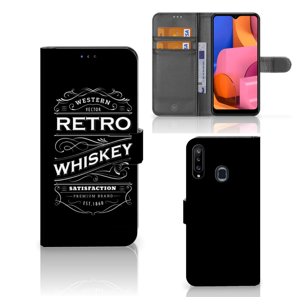 Samsung Galaxy A20s Book Cover Whiskey