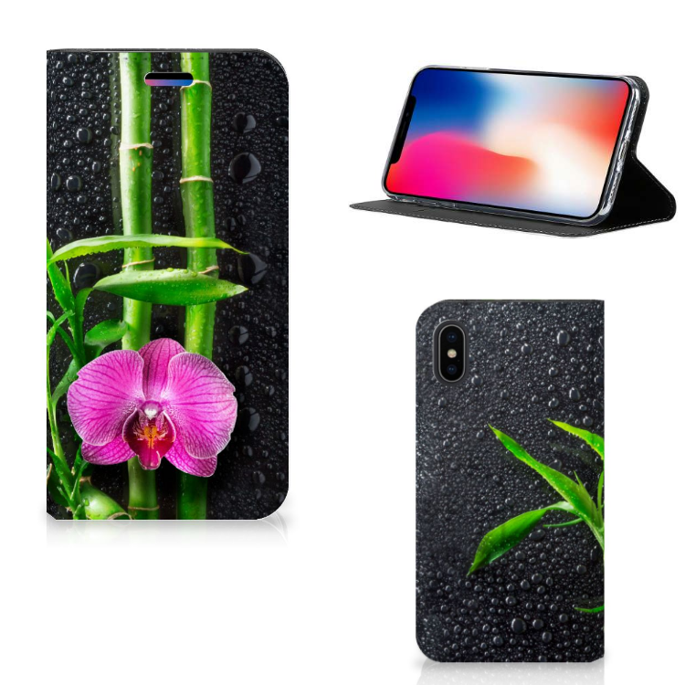 Apple iPhone X | Xs Standcase Hoesje Design Orchidee