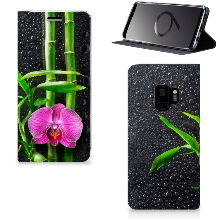 Samsung Galaxy S9 Standcase Hoesje Design Orchidee