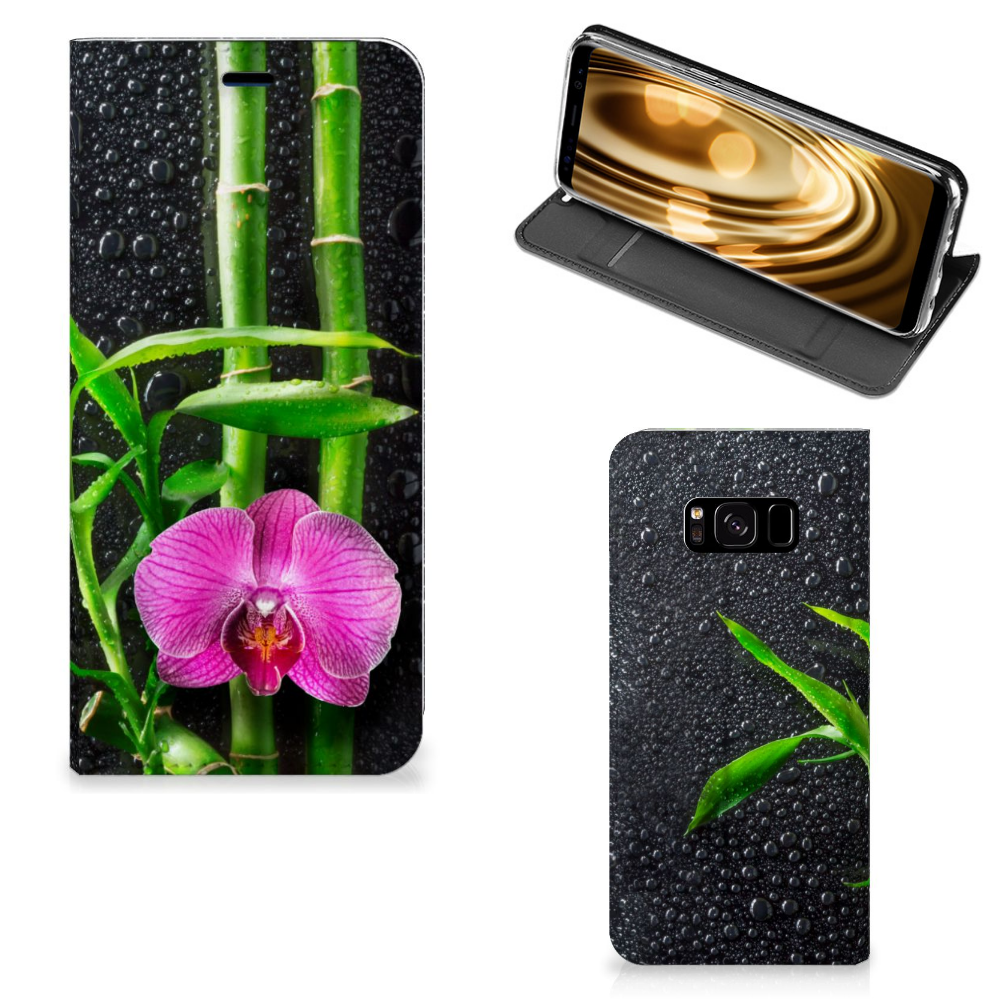Samsung Galaxy S8 Standcase Hoesje Design Orchidee