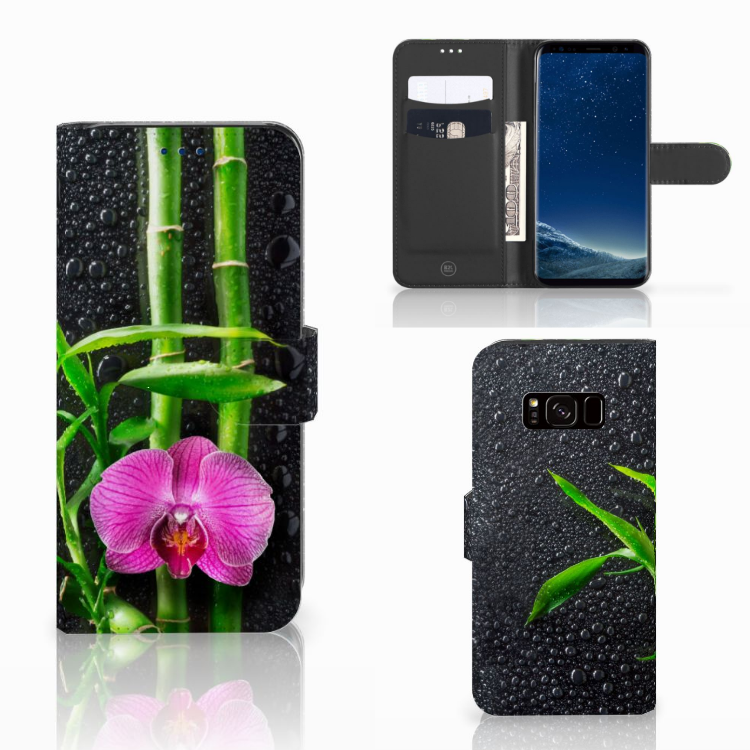 Leuk Design Hoesje Orchidee Plant voor de Samsung Galaxy S8