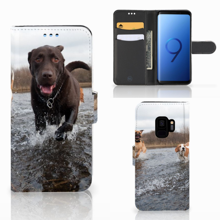 Samsung Galaxy S9 Telefoonhoesje met Pasjes Honden Labrador