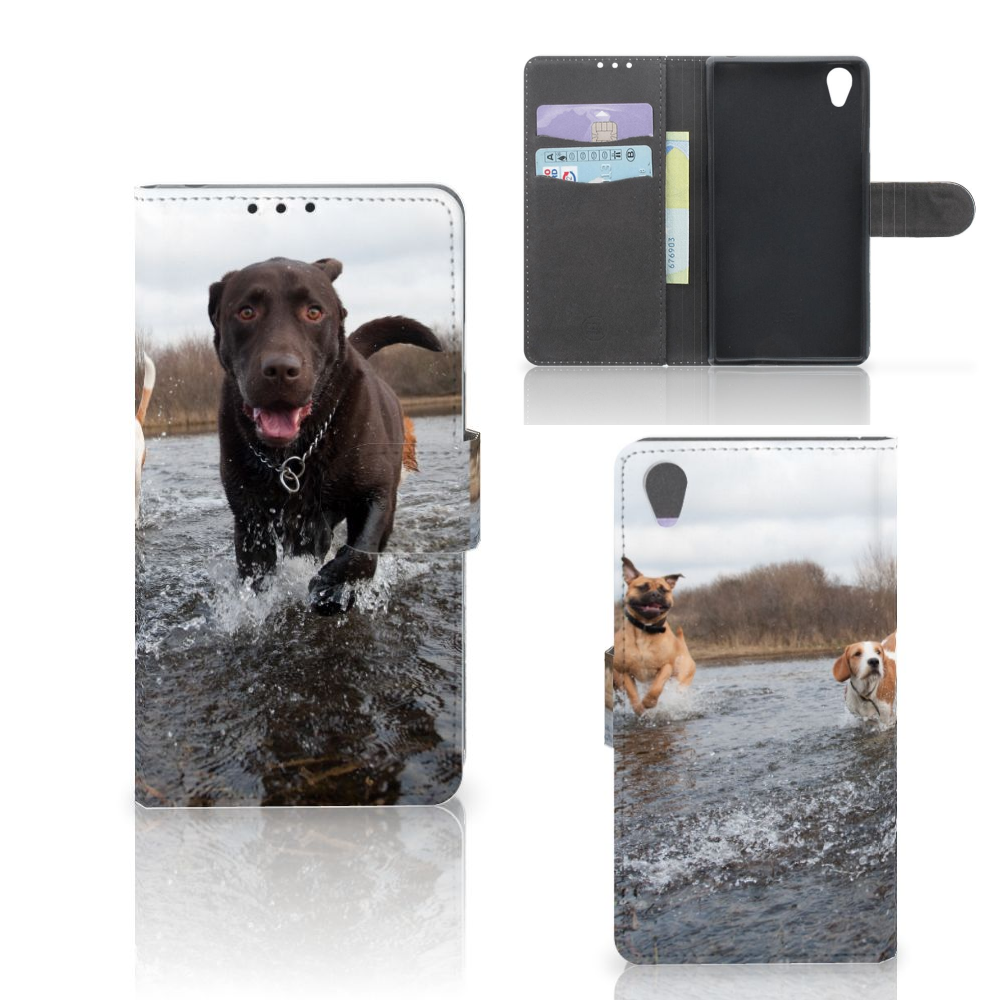 Sony Xperia Z1 Telefoonhoesje met Pasjes Honden Labrador