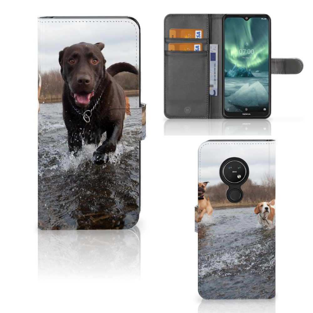 Nokia 7.2 | Nokia 6.2 Telefoonhoesje met Pasjes Honden Labrador