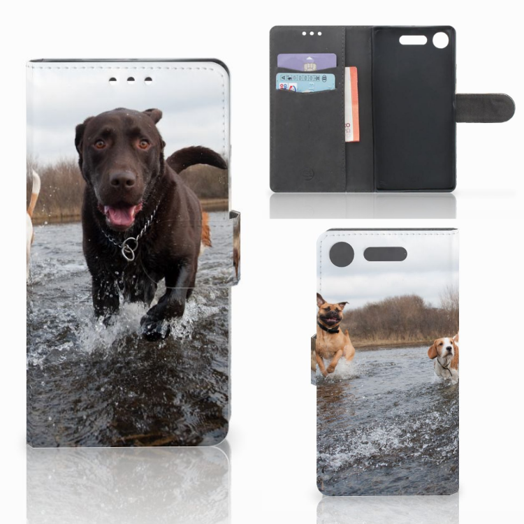 Sony Xperia XZ1 Telefoonhoesje met Pasjes Honden Labrador