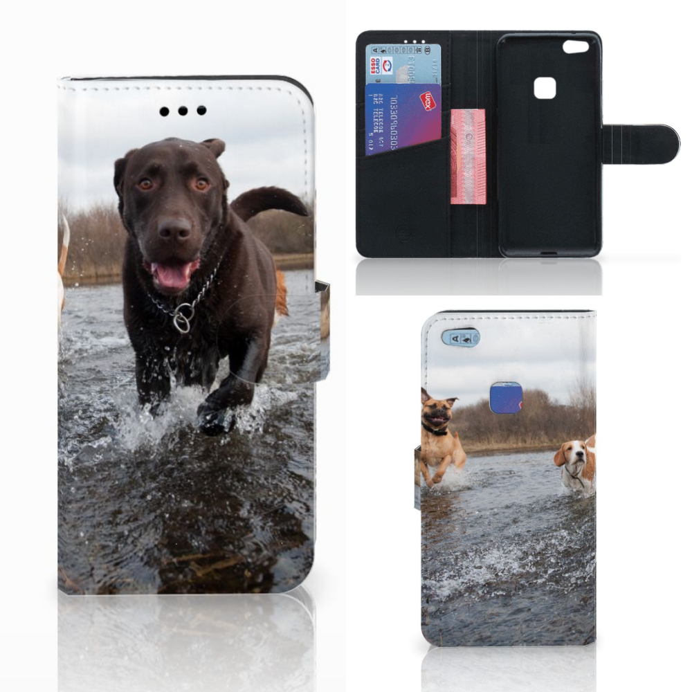 Huawei P10 Lite Telefoonhoesje met Pasjes Honden Labrador