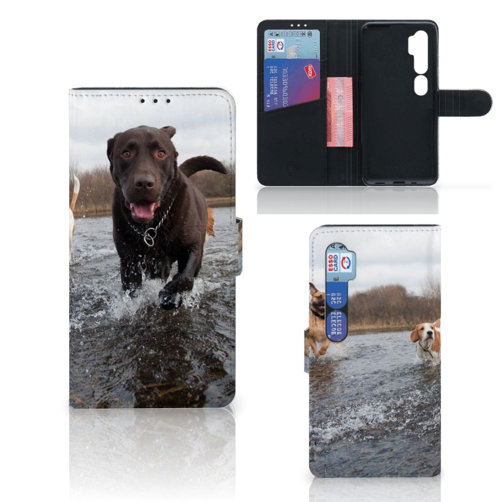 Xiaomi Mi Note 10 Pro Telefoonhoesje met Pasjes Honden Labrador