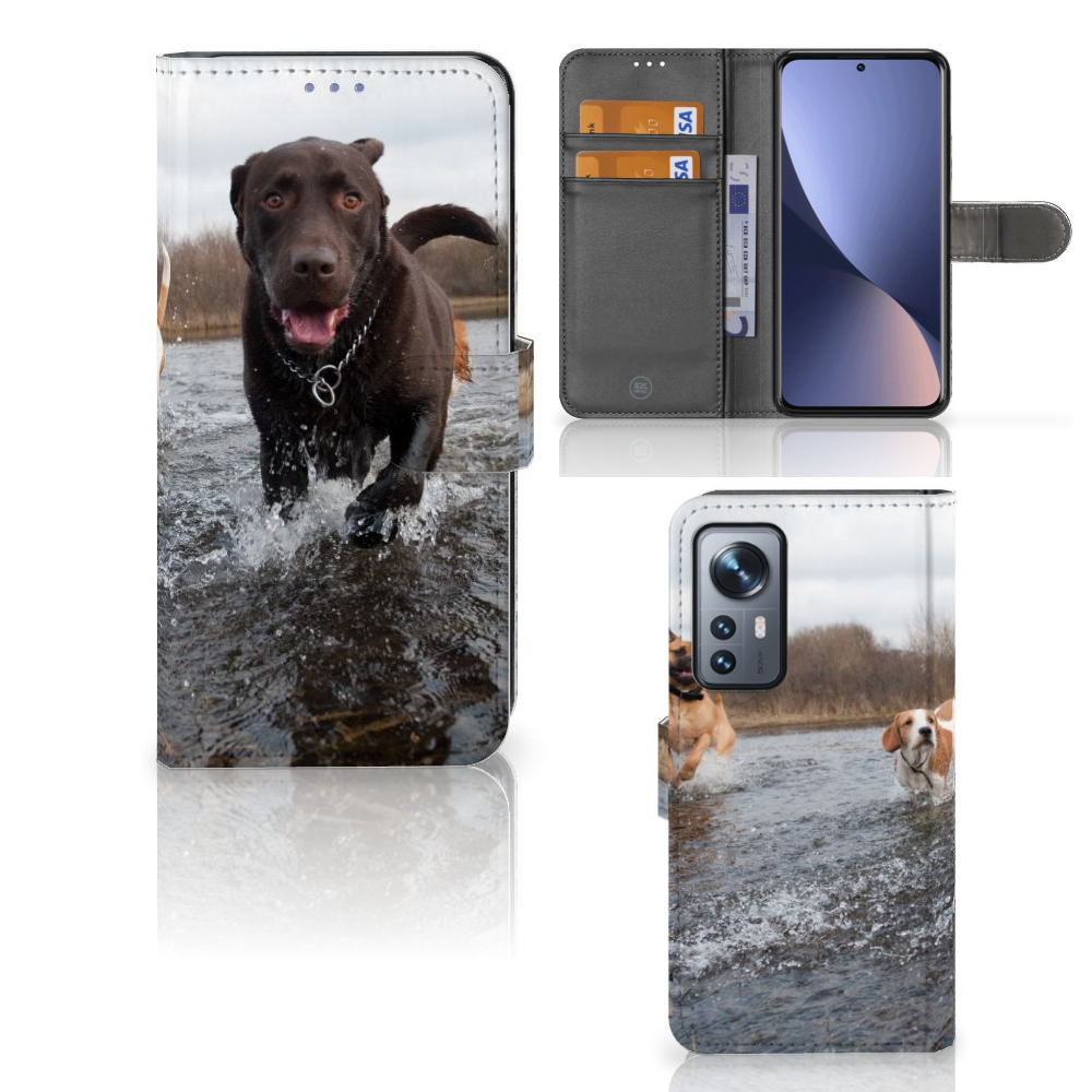 Xiaomi 12 | 12X Telefoonhoesje met Pasjes Honden Labrador