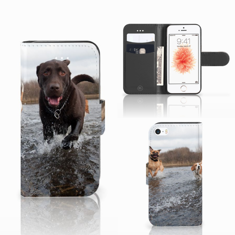 Apple iPhone 5 | 5s | SE Telefoonhoesje met Pasjes Honden Labrador