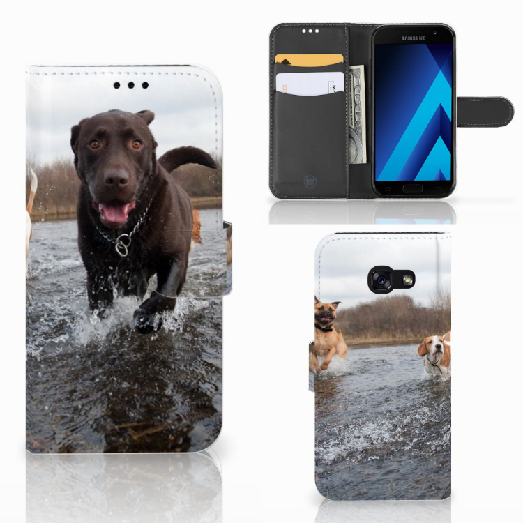 Samsung Galaxy A5 2017 Telefoonhoesje met Pasjes Honden Labrador