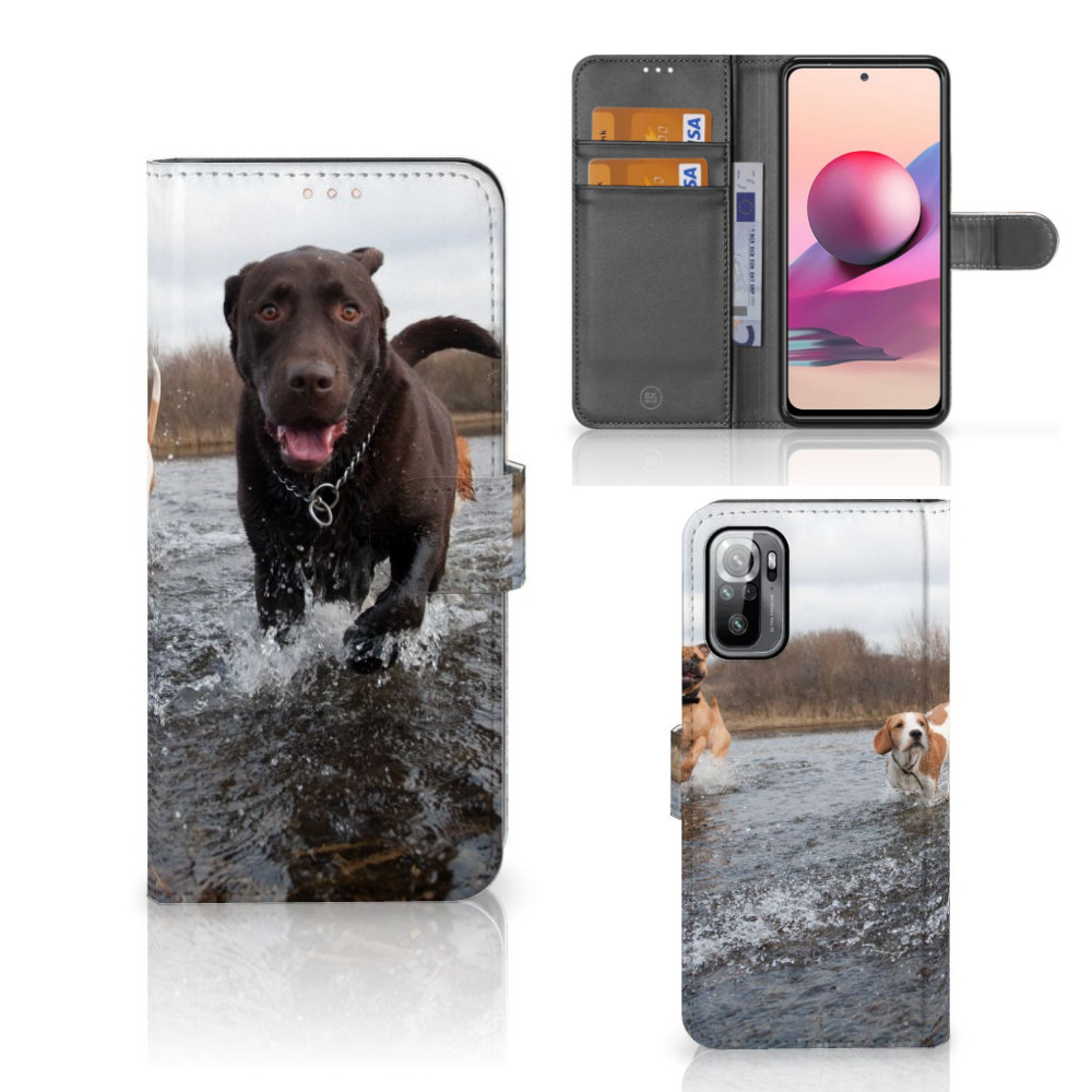 Xiaomi Redmi Note 10/10T 5G | Poco M3 Pro Telefoonhoesje met Pasjes Honden Labrador