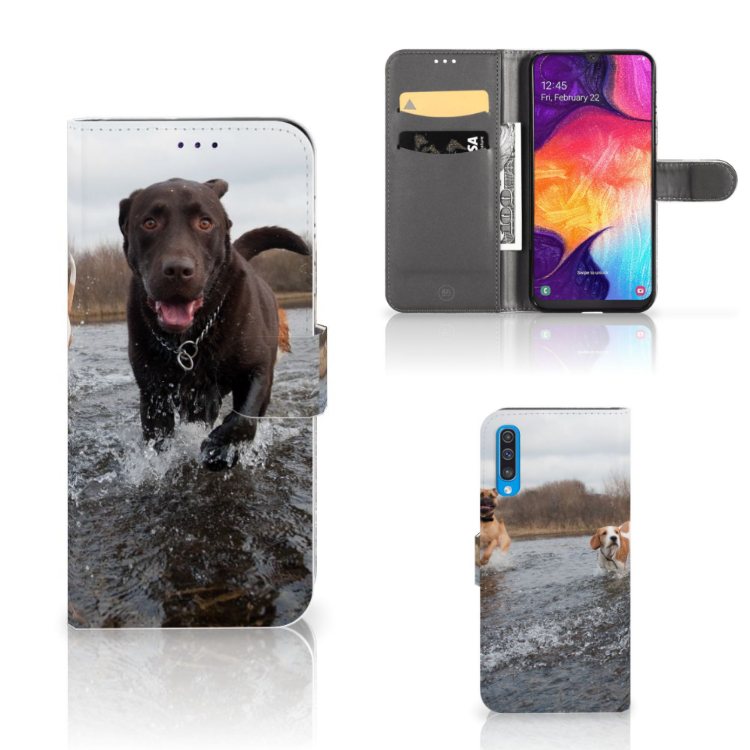 Samsung Galaxy A50 Telefoonhoesje met Pasjes Honden Labrador