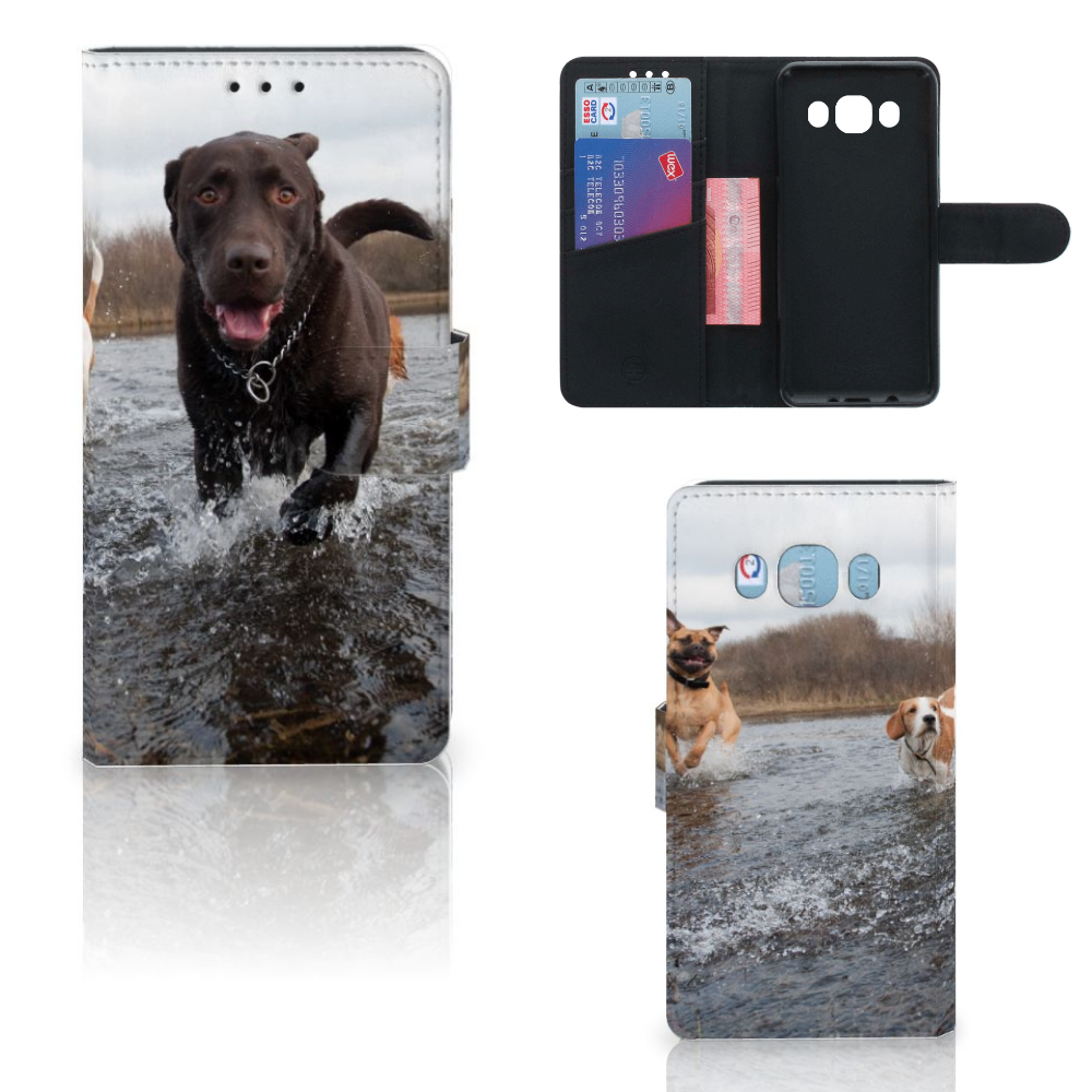 Samsung Galaxy J5 2016 Telefoonhoesje met Pasjes Honden Labrador