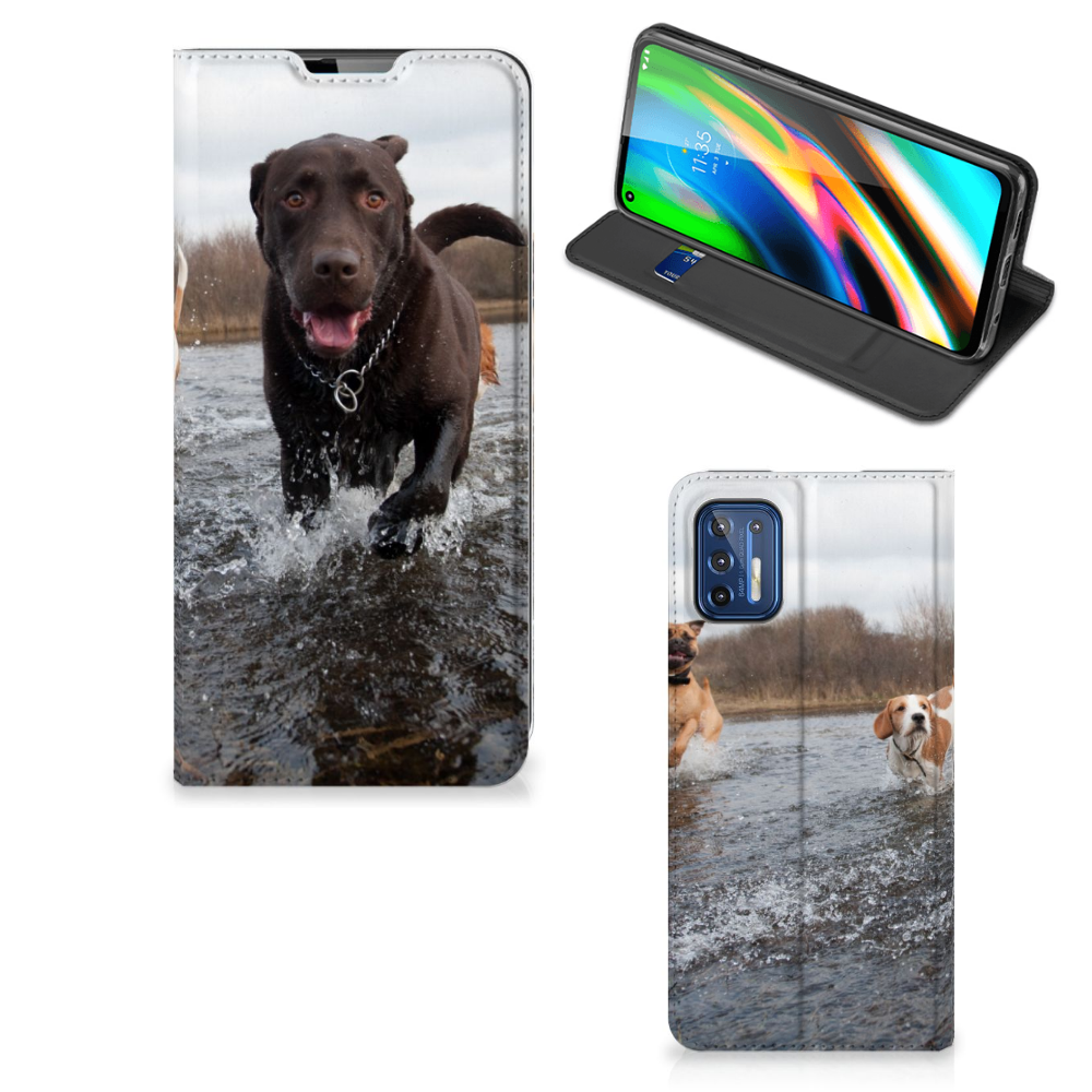 Motorola Moto G9 Plus Hoesje maken Honden Labrador