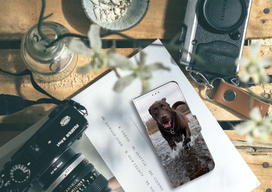 Samsung Galaxy A20s Telefoonhoesje met Pasjes Honden Labrador