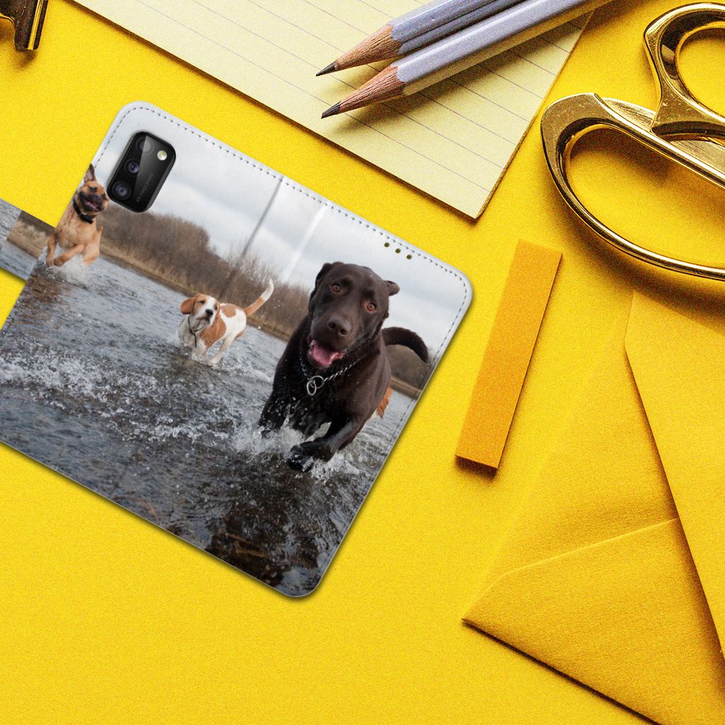 Samsung Galaxy A41 Telefoonhoesje met Pasjes Honden Labrador