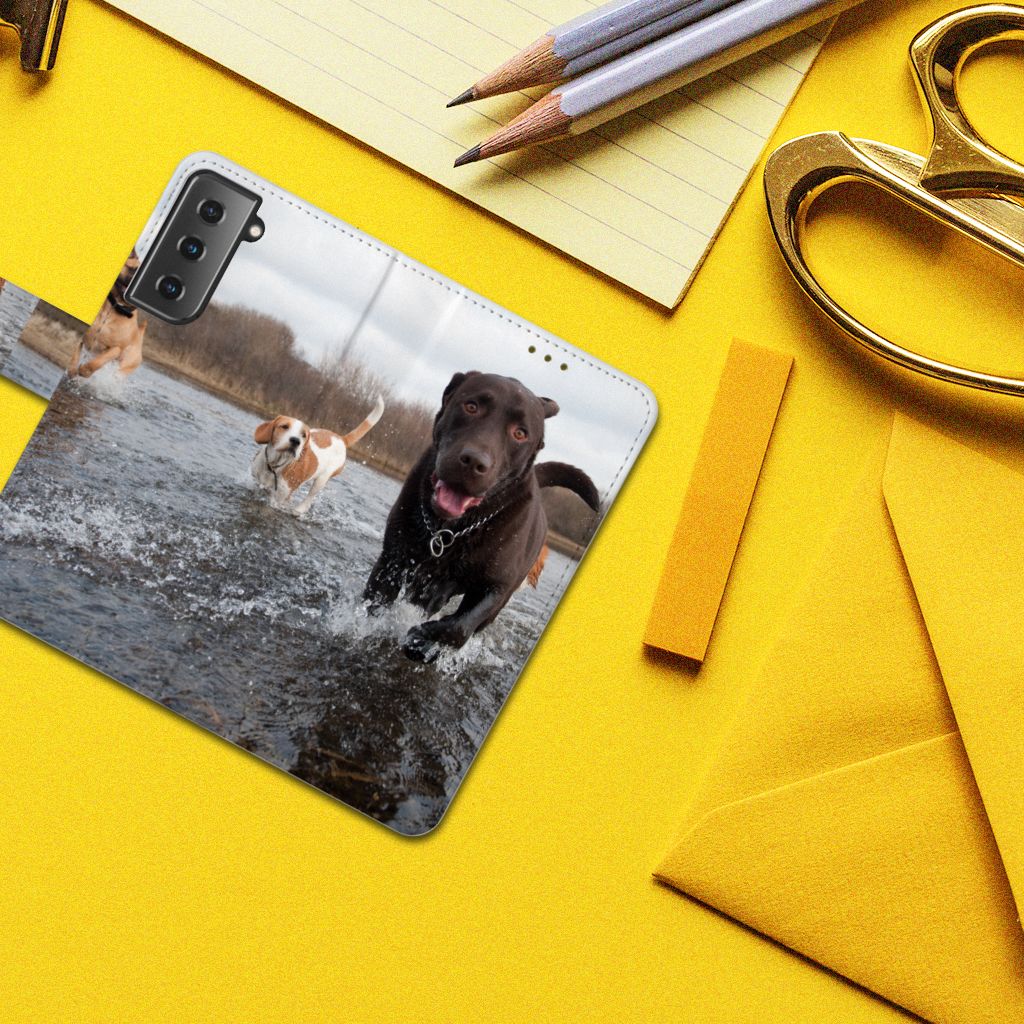 Samsung Galaxy S21 Telefoonhoesje met Pasjes Honden Labrador