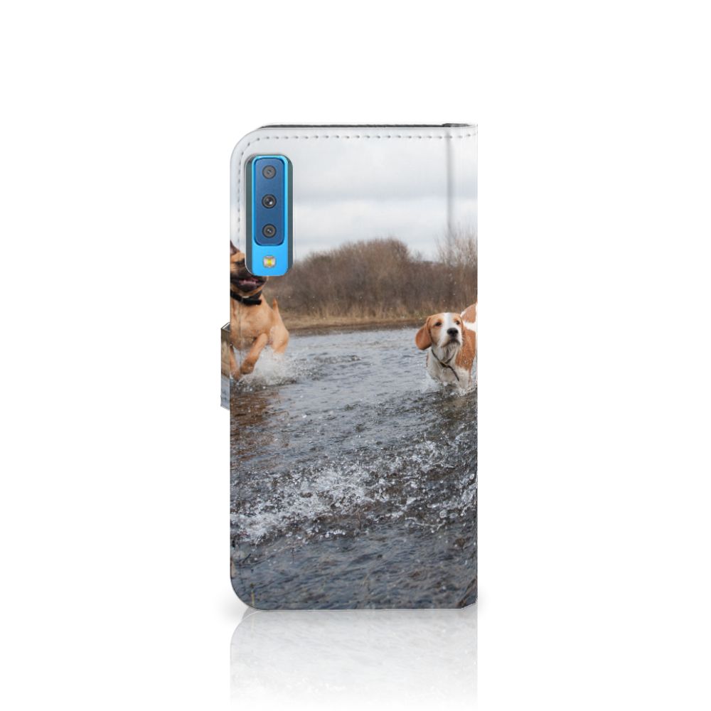 Samsung Galaxy A7 (2018) Telefoonhoesje met Pasjes Honden Labrador