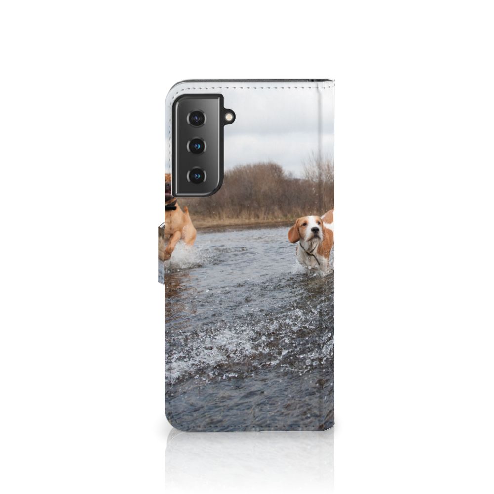 Samsung Galaxy S21 Plus Telefoonhoesje met Pasjes Honden Labrador
