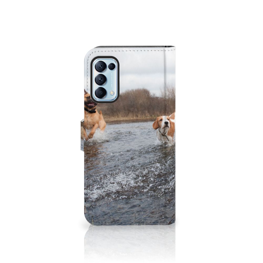 OPPO Find X3 Lite Telefoonhoesje met Pasjes Honden Labrador