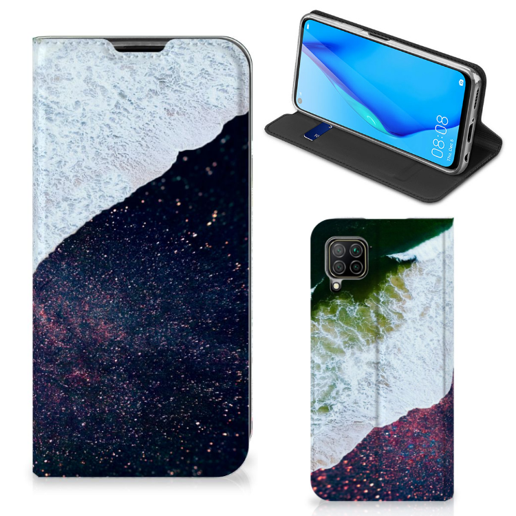 Huawei P40 Lite Stand Case Sea in Space