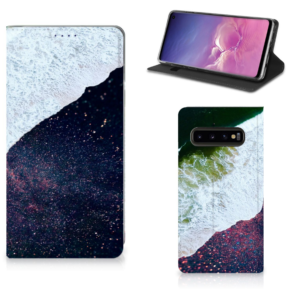 Samsung Galaxy S10 Stand Case Sea in Space