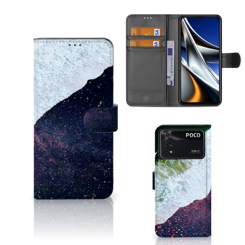 Xiaomi Poco X4 Pro 5G Book Case Sea in Space