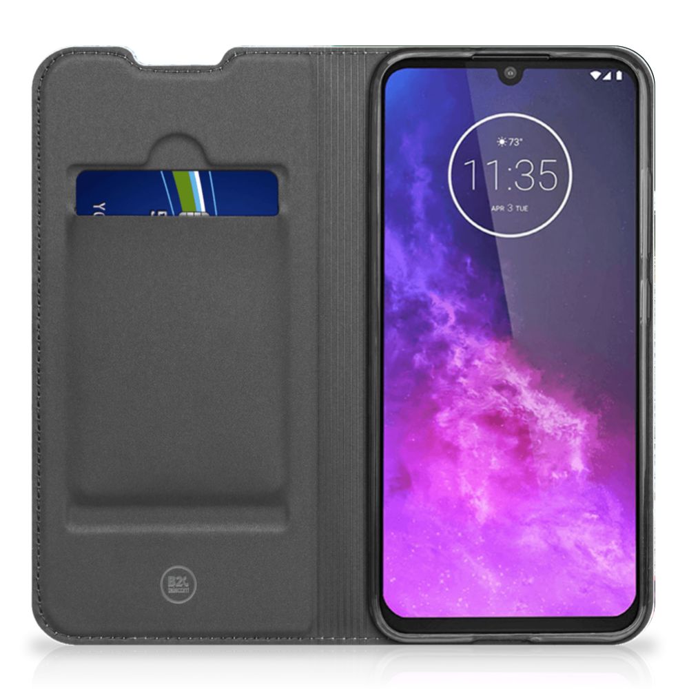 Motorola One Zoom Stand Case Sea in Space