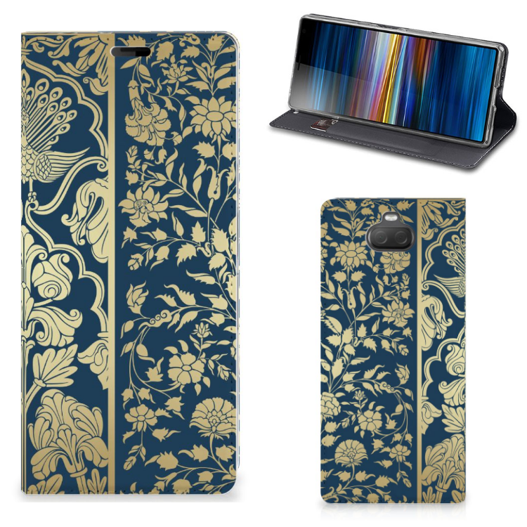 Sony Xperia 10 Plus Smart Cover Beige Flowers