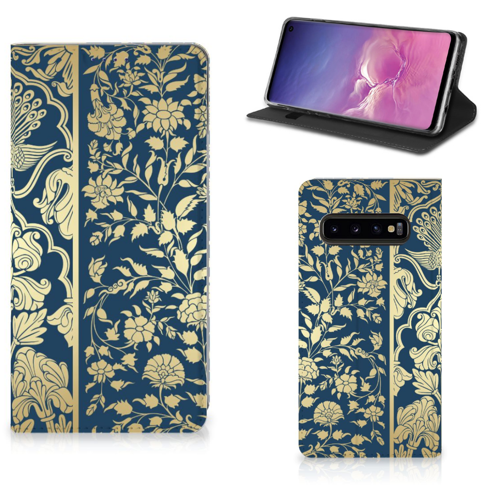 Samsung Galaxy S10 Smart Cover Beige Flowers