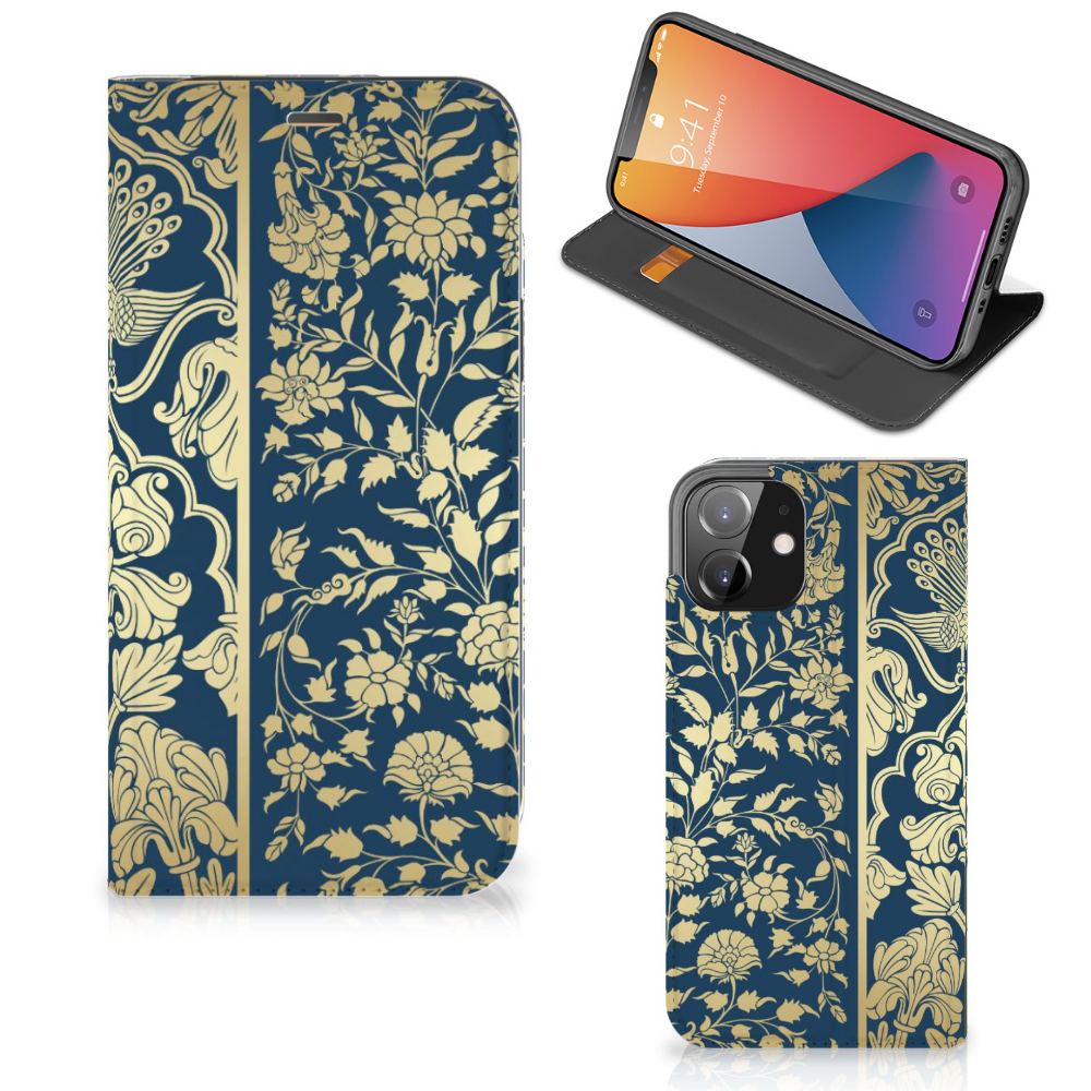 iPhone 12 Smart Cover Golden Flowers
