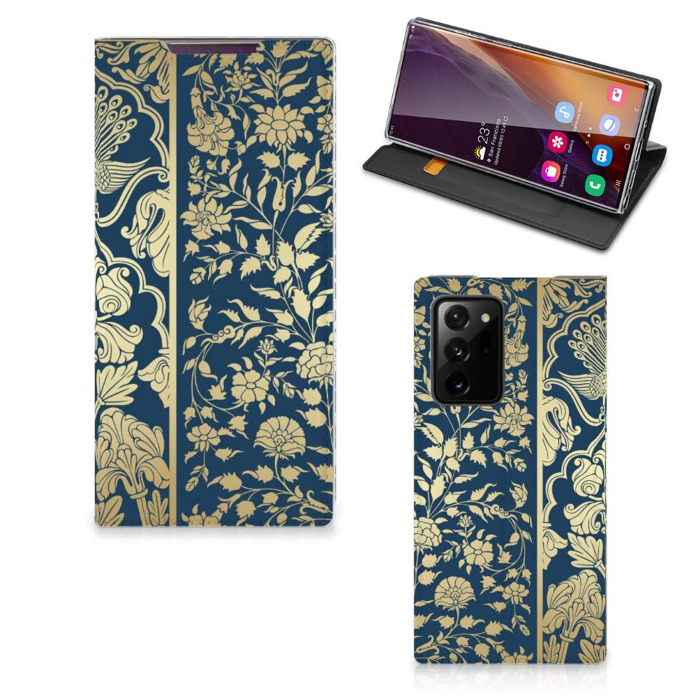 Samsung Galaxy Note 20 Ultra Smart Cover Beige Flowers