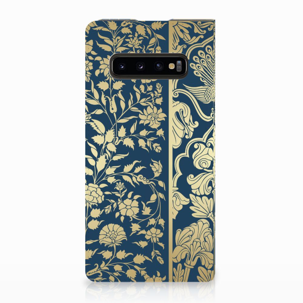 Samsung Galaxy S10 Plus Smart Cover Beige Flowers