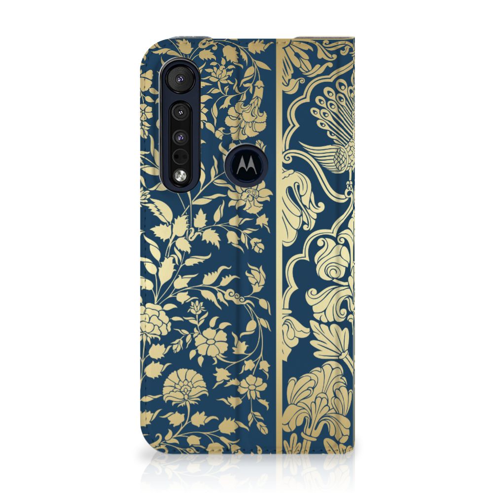 Motorola G8 Plus Smart Cover Beige Flowers