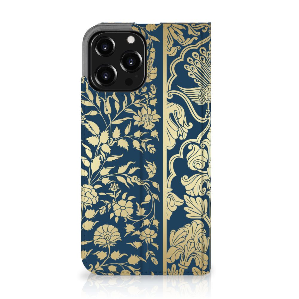 iPhone 13 Pro Max Smart Cover Beige Flowers