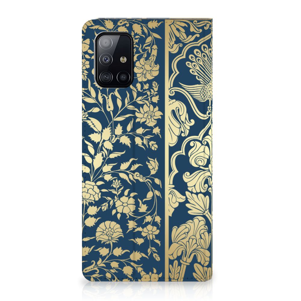 Samsung Galaxy A71 Smart Cover Beige Flowers