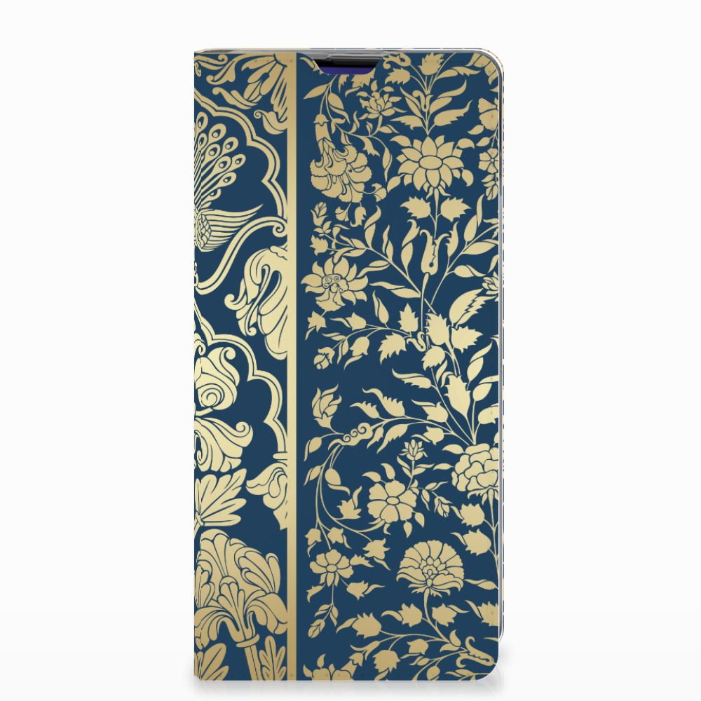 Samsung Galaxy S10 Plus Uniek Standcase Hoesje Golden Flowers