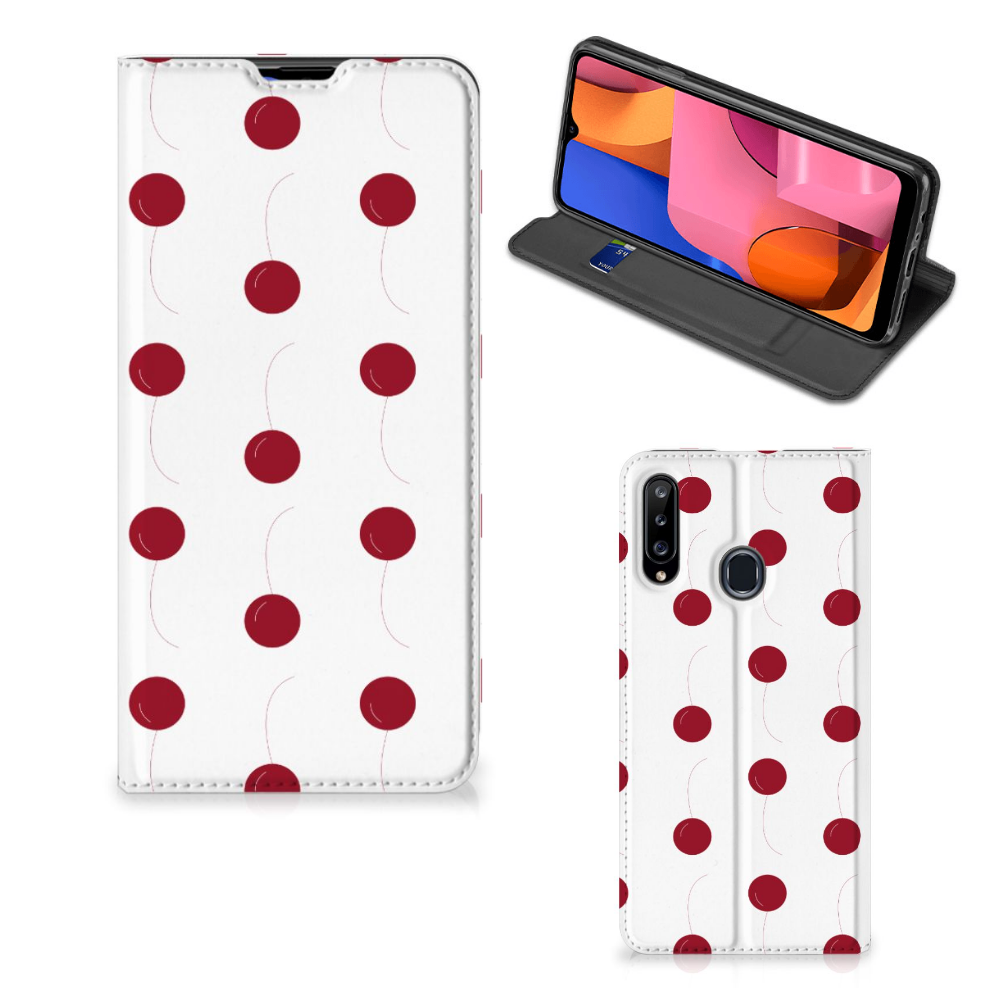 Samsung Galaxy A20s Flip Style Cover Cherries