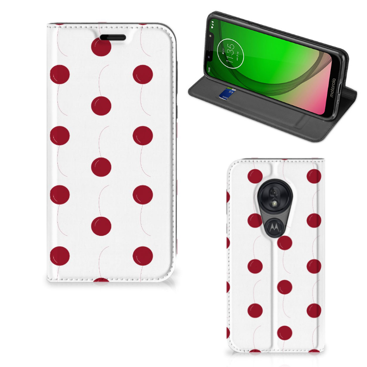 Motorola Moto G7 Play Flip Style Cover Cherries