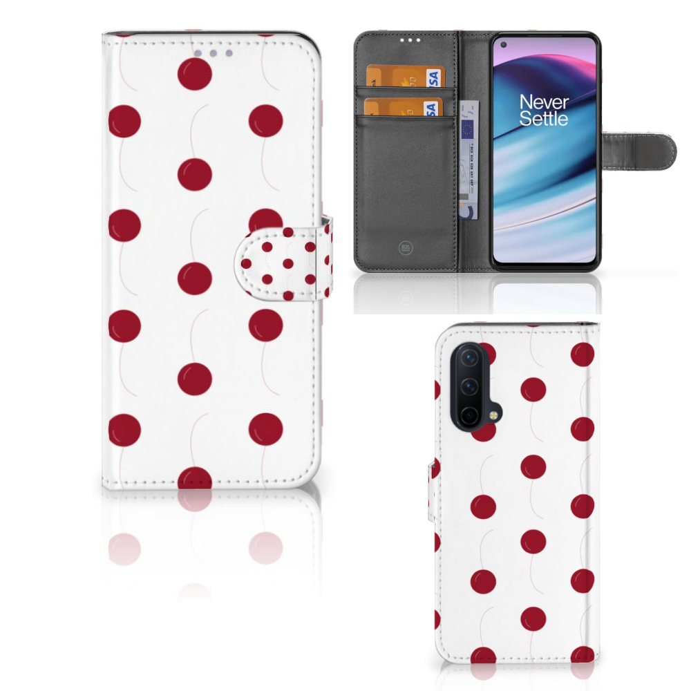 OnePlus Nord CE 5G Book Cover Cherries