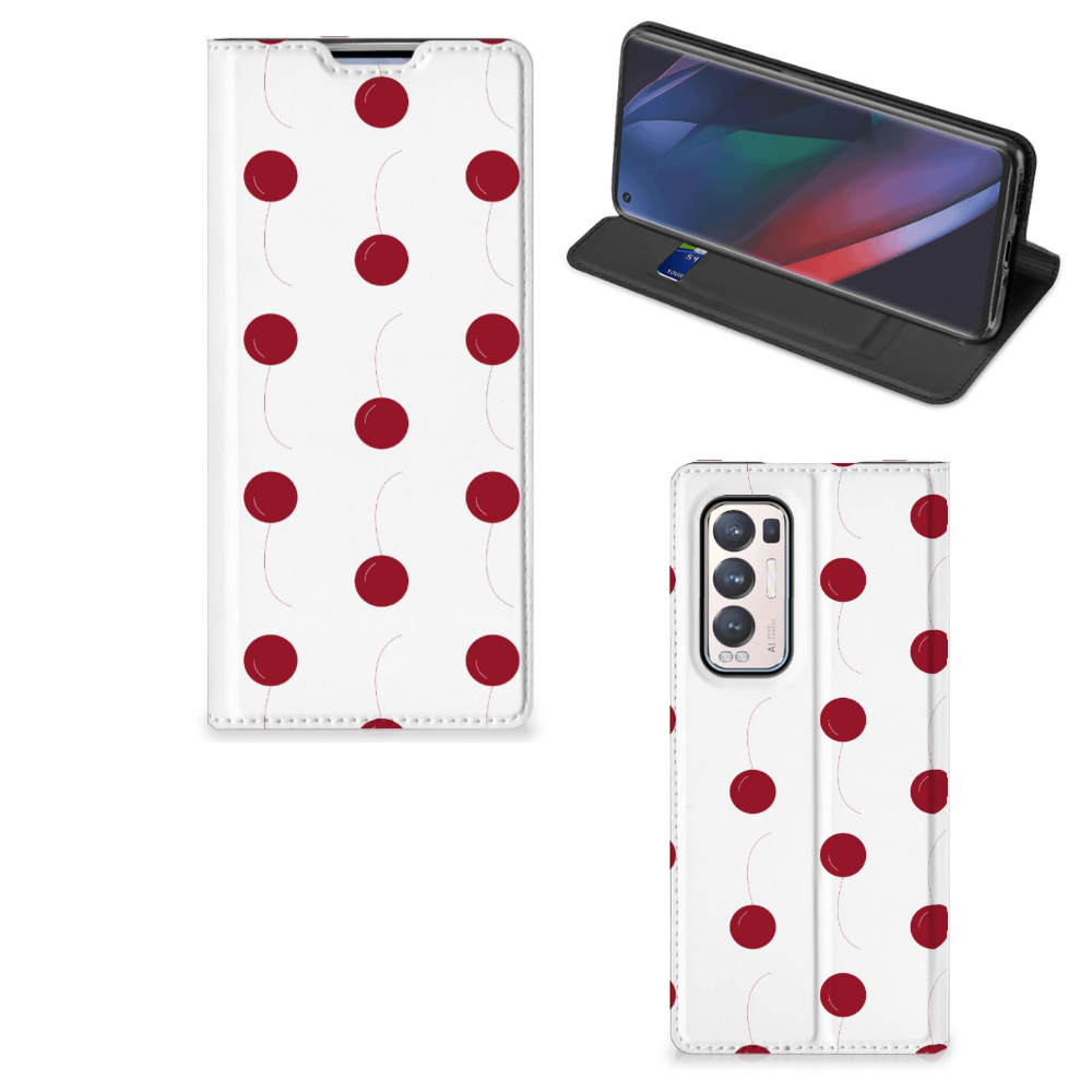 OPPO Find X3 Neo Flip Style Cover Cherries