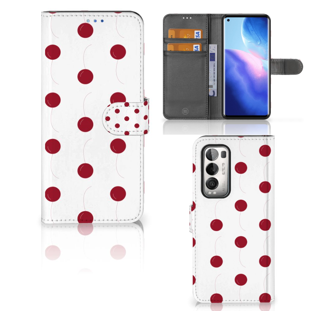 OPPO Find X3 Neo 5G Book Cover Cherries