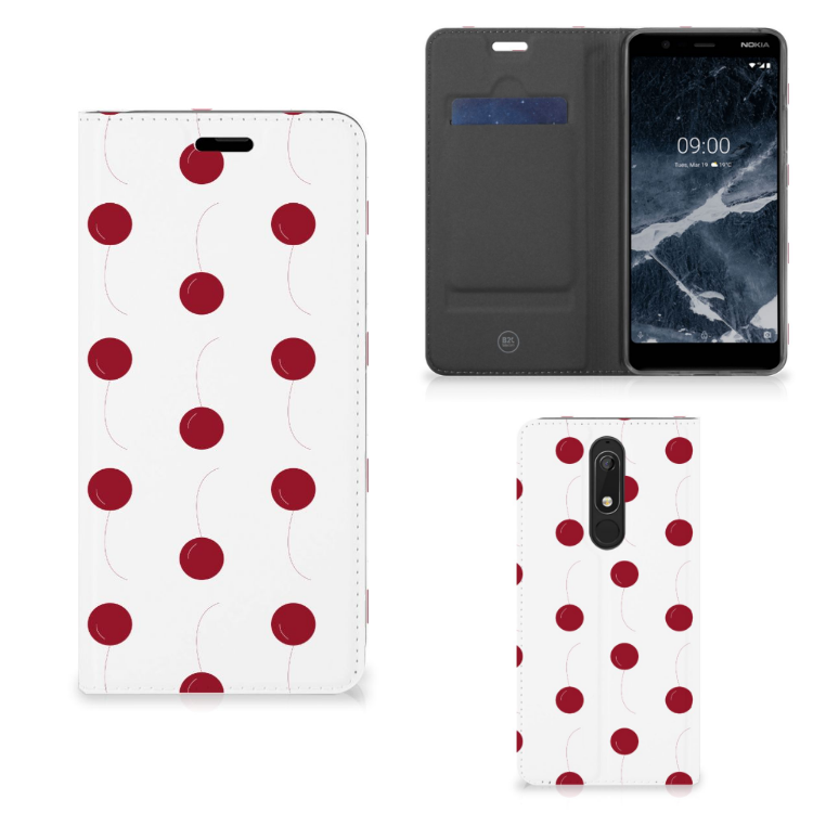 Nokia 5.1 (2018) Flip Style Cover Cherries