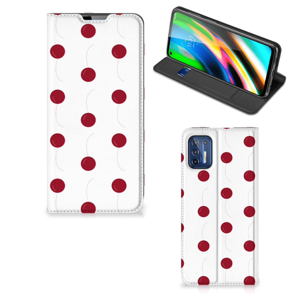 Motorola Moto G9 Plus Flip Style Cover Cherries